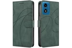 Bnvdfre for Motorola Moto G54 Case Flip Wallet Phone Cover PU Leather Shockproof Card Holder Magnetic Stand Protective Case for Motorola Moto G54, Green