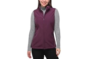 33,000ft Weste Damen Outdoor Leichte Softshell-Weste Ärmellose Jacke Winddichte Fleece Damenweste für Laufen Golf Wandern