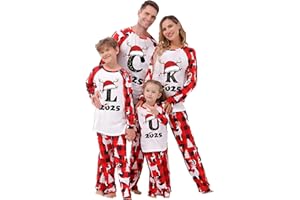 GENERIC Christmas Pyjamas Set 2025 Mens Womens Kids Letter Printed Xmas Matching Family Loungewear Sets