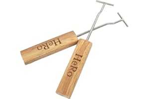 HERO24 Lot de 2 poignées en bois pour grille de barbecue