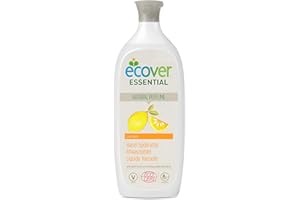 Ecover Liquide Vaisselle, Nettoyant Vaisselle Écologique, Parfum Citron, Recharge de 1 Litre