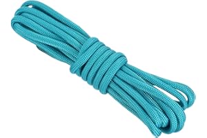 Rebower 550 Paracord Rope 3 m, 4mm Thin Paracord Nylon Cord 7-Strand Core [for Tent Camping Outdoor Gear] - Light Blue