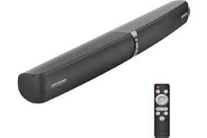 VECIBEL Soundbar for TV, 2-in-1 Detachable Tower Speakers with Bluetooth 5.3/ARC/AUX/Optical Connection – Wall Mountable Home Cinema Sound Bar with Surround Sound System for PC/Projectors/Gaming (Black)