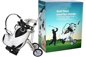 LL-Golf ® miniature Sac de Golf avec chariot de Golf et 3 stylos Clubs/Cadeau
