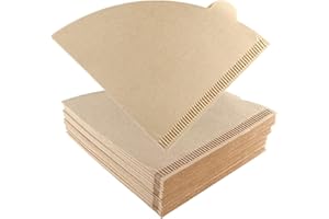ZHIYE 100PCS Coffee Filter, Disposable Unbleached Cone Filter Papers Size 01 for Coffee Dripper & Pour Over Coffee Maker, 1-2 Cups