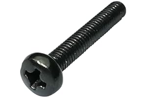 Aerzetix: 100 bulloni viti a testa cilindrica M2.5x16mm DIN7985 acciaio annerito impronta PH1 Phillips C18004