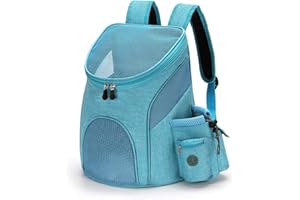 IFIKK Sac à Dos Chien Chat Sac de Transport de Voyage Sac à Dos de Transporteur Pliable Double épaule Sac Kangourou Chien Ventral Poitrine Respirant et Pliable pour Chiot Chat Petit Chien