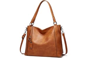 Aileese Womens Soft PVC Leather Handbags Large Capacity Top-Handle Casual Tote Shoulder Laptop Work Bags