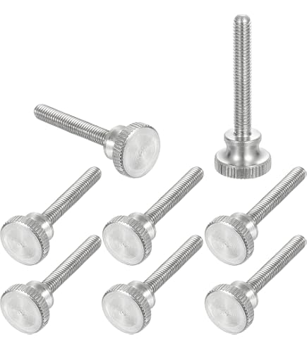 8-32 x 7/16 Knurled Thumb Screws / Washer Face / Stainless Steel - 100