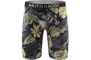 Arjen Kroos Boxer Homme Long Caleçon de Sport Personnalisé sous-Vêtements Respirant en Milk Silk Doux Slip Ajusté sans Étiquette