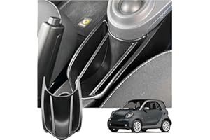Smart Fortwo 453 Mittelkonsole RUIYA Smart Fortwo Aufbewahrungskiste Armlehne Aufbewahrungsbox Smart Fortwo 453 Zubehör für 2015-2019 (Schwarz)