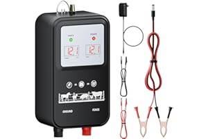 HDEYE 15 km Clôture Électrique Solaire 12KV pour Bétail - Sortie Réglable 7-12KV, 3 Modes d'Alimentation (Secteur/Batterie/Solaire)