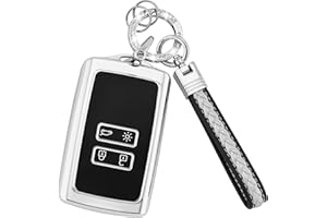 ‎KOAUDB Koaudb Autoschlüssel Hülle Hülle für Renault Autoschlüssel Schlüsselanhänger mit Keychian Kompatibel mit Renault Clio Megane Koleos Kadjar Talisman Captur Espace Dacia Duster (CL-Rnl-S)