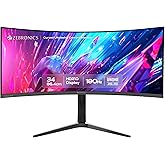 Zebronics PA234 34 Inch 1500R Curved Ultrawide Gaming Monitor, UWQHD 3440x1440, 180Hz, 1ms MPRT, HDR10, Adaptive Sync, 100% s
