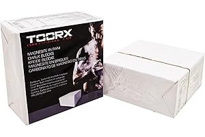 Toorx Doppio Panetto di Magnesite Marchiato CE 112 Gr Totale Altà qualità, Bianco, 9x9x4, 5 l'uno
