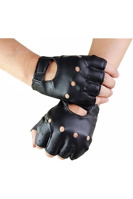 Guanti Punk Senza Dita Donna - Design Strappato, Nero, Taglia Unica, Per Halloween E Cosplay - Foto 5