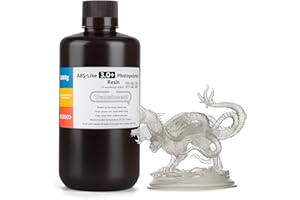 ELEGOO ABS-Like Resin 3.0 Plus, Verbessertes 3D-Drucker Photopolymer Harz, Höhere Hitzebeständigkeit, Schnelle Aushärtung, Hohe Präzision, Nicht Spröde, Transluzent 1000g