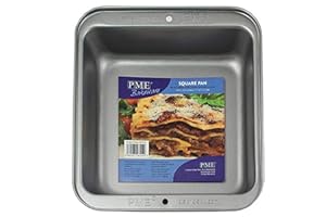 PME CSB103 nieprzywierająca kwadratowa patelnia ze stali węglowej, głębokość 20 x 4 cm, szara