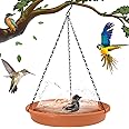 BIRDSHALA Hanging Bird Feeder for Water & Seed Bird Bath Trey for Hanging on Your Balcony, Trees, Garden (1)