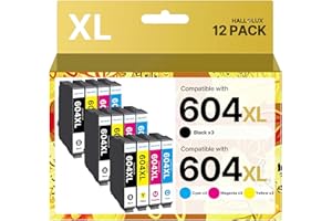 HALLOLUX 604 Patronen 604XL Multipack Kompatibel für Epson 604 Patronen 604 XL für Epson XP 3200 Druckerpatronen für XP 2205 XP 4200 XP 3205 XP 4205 Workforce WF 2930 WF 2935 WF 2910 (12er-Pack)