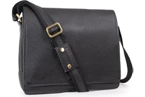 Bucklestone - Męska Skórzana Torba na Ramię - Średnia Listonoszka - Torba do Pracy na Laptopa 15 Cali i Notesy A4 - Lancaster