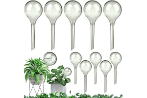 LOCOLO 10-Piece Plant Watering Globes 2 Sizes Self Watering Globes PVC Plastic Plant Watering Bulbs for Outdoor Indoor House Potted Plants Watering Bulb, Easy and Effective (light cyan)