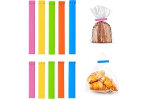 Erismithh Food Clips 10Pcs Food Storage Bag Clips Plastic Sealing Bag Clip Reusable Kitchen Clips for Food Fresh Snack Ziplock(2 Sizes and 5 Colours)