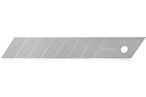 Stanley Abbrechklingen für Cuttermesser 0-11-301 (18 mm, gerade Schneide mit 7 abbrechbaren Segmenten, 0,55 mm Schneidstärke, 110 mm Klingenlänge, 10 Stück im Spender)
