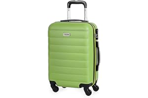 ITACA - Maleta De Cabina 55x40x20 Cm Trolley Ligera Y Resistente Equipaje De Mano para Avión con Ruedas Giratorias Y Asa Retráctil, Pistacho