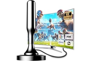 IFACA Antena TV, Antena de Televisión Portátil Interior, Antena TV Digital DVB-T2 Antena TV DTMB Portátil Interior, Antena TDT Interior 400+KM Recepción Interior de Largo Alcance (New-TV)