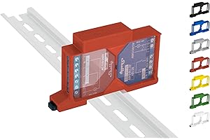 SHELLY HUTSCHIENENHALTER PW3D Shelly Plus/Gen3 Support de rail DIN double DIN (35 mm) (rouge (prime))