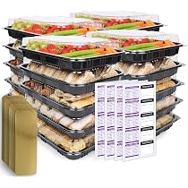 Vassoio Refrigerato 3 Livelli Con Coperchio E Pinze In Acciaio – Ideale Per Verdure, Antipasti E Frutta Fresca – Piatto Portatutto Freddo Per Feste, Pic Nic E Buffet