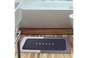 Wisebom Antypoślizgowa mata łazienkowa, 60 x 40 cm, szybkoschnąca, chłonna mata łazienkowa, super chłonna mata łazienkowa, pod prysznic, wannę, drzwi, WC