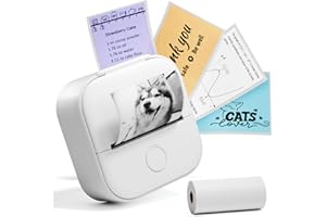 LabelCreate Mini Printer T02,Mini Sticker Drucker, Handy Minidrucker Bluetooth Kompatibel Mit iPhone Und Android,Ideal zum Ordnen Ihres Wohnraums und zum Aufzeichnen von Daten zur gesunden Ernährung