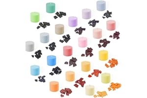 ‎RONOZA Ronoza® Kerzenwachs Farbe, 20 Farben x 5g, Kerzenfarbe, Kerzen Farbe für Diy Kerze, Kerzenfarben Farbstoff für Gelwachs, Paraffinwachs,Bienenwachs, Kerzenwachs Zum GießEn,Sicher Und NatüRlich