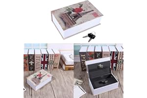 Atyhao Coffre-Fort de Livre, Petites caisses de Monnaie Rangement d'argent avec Serrure à Clé - Home Dictionary Diversion Safe Lock Box Coffre-Fort en Métal(#2)