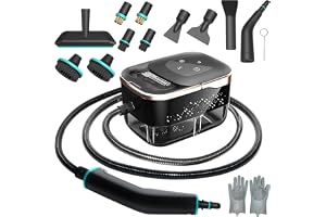 Forubar 1.2L Steam Cleaner, 15s Heat-Up, 2500W Portable Steam Cleaner Handheld with 15 pcs Accessories, Steamer Cleaning for Floor, Bathroom, Kitchen, Window, Car, Curtains