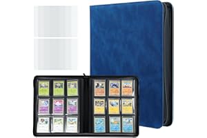 Tolesum Toploader Album na karty kolekcjonerskie 216, 9 przegródek, 10 sztuk 35PT, segregator do TCG, MTG, niebieski denim