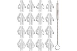 BABYWNOSS Embout seringue nasale bebe (Transparent) - embout mouche bebe (16 Pièces + 1 Brosse)