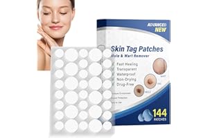 FANKAYI 144PCS Wart Removal Plasters,Wart Removal Plasters Pads,Skin Tag Remover Stickers Plasters,Wart Remover for Face,Mole Remover Treatment Plasters,Wart Remover for Hands,Foot Corn,Tags and Mole Remover