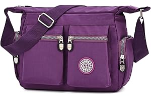 Wafybsre Borsa a Tracolla Casual da Donna, multi tasca, Borsetta Leggero Borse e Messenger