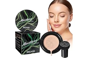 AUFLOSUNG CC De Coussin d'air, CC Crème BB de Coussin D'air CC Foundation, BB Crème, Fond De Teint Longue Durée Mushroom Air Cushion, Correcteur Durable Maquillage Nude Hydratant Éclaircissant, Naturel