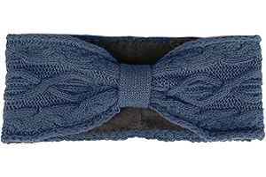 ‎ZWILLINGSHERZ Zwillingsherz Stirnband mit Schleife und Kaschmir - Hochwertiges Strick-Kopfband für Damen Frauen - Mit Fleece - Wolle - Ohrenschutz - Haarband - warm - weich für Winter und Frühjahr jbl