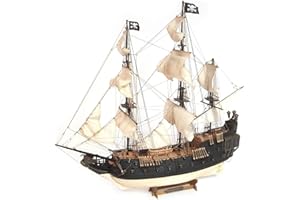 Occre 12012 Galeone Pirata Cigno Nero (Black Swan) - Kit di montaggio in legno e metallo in scala 1:75, L: 613mm, altezza: 585 mm, larghezza: 257 mm-vele incluse