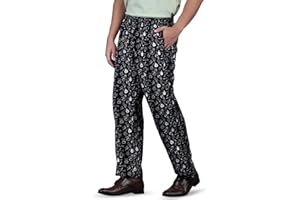UNIFORMATES Unisex Bedruckte Kochhose aus 100% Baumwolle für Herren und Damen mit Kordelzug für Gastronomie, Bäckerei und kulinarische Profis