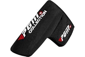 Tongdejing Golf Blade Putter Head Covers,Nylon Fabric ​Golf Putter Head Cover Prevents Damage to The Actuator Head for Most of Golf Club Heads (Black)