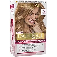 L'Oréal Paris Tinta Capelli Excellence, Copre I Capelli Bianchi, Colore Ricco, Luminoso E A Lunga Durata, 7.3, Confezione Da,