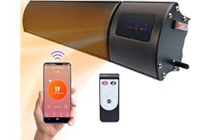 MIRRORSTONE INFRARED HEATING Mirrorstone 1200W Helios WIFI remote controlled Infrared Indoor Outdoor Bar Heater For Office Warehouse Patio Conservatory