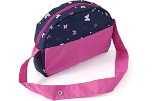 Bayer Chic 2000 - Wickeltasche für Puppen, Puppenwickeltasche, Puppenzubehör, Puppentasche, Butterfly, Navy-pink, 853-33