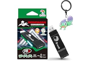 Brook Wingman XB 2 Konverter mit Schlüsselanhänger - Wireless Controller Adapter für XB 360, XB Original Konsolen und PC, unterstützt Remap und einstellbaren Turbo [Exklusive Version]